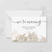Budget Wir haben Palm Trees umgezogen, um den Wand Mitteilungskarte (Vorderseite)