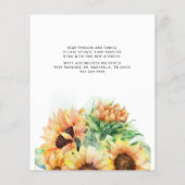 Budget Wir haben Wasserkühler Sonnenblumen bewegt (Rückseite)