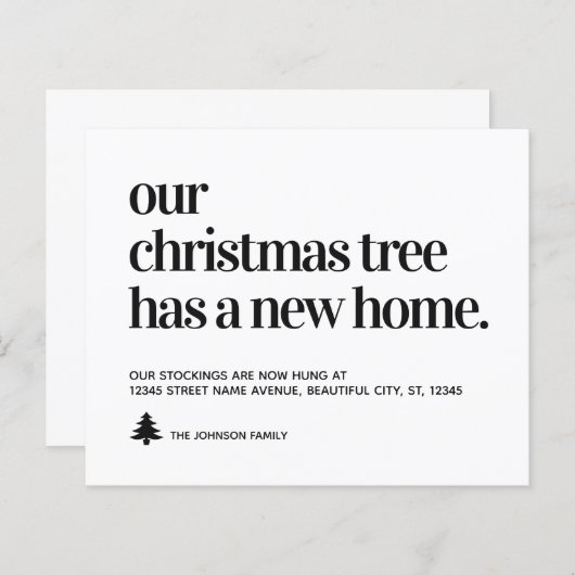 Budget Wir haben Weihnachtsbaum neue Zuhause beweg (Vorne/Hinten)