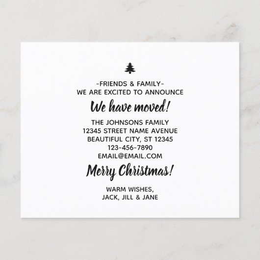 Budget Wir haben Weihnachtsbaum neue Zuhause beweg (Rückseite)