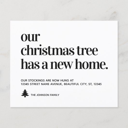 Budget Wir haben Weihnachtsbaum neue Zuhause beweg (Vorderseite)