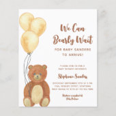 Budget Wir können frühzeitig abwarten Baby Dusche (Vorderseite)