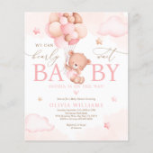 Budget Wir können frühzeitig abwarten Baby Dusche  (Vorderseite)