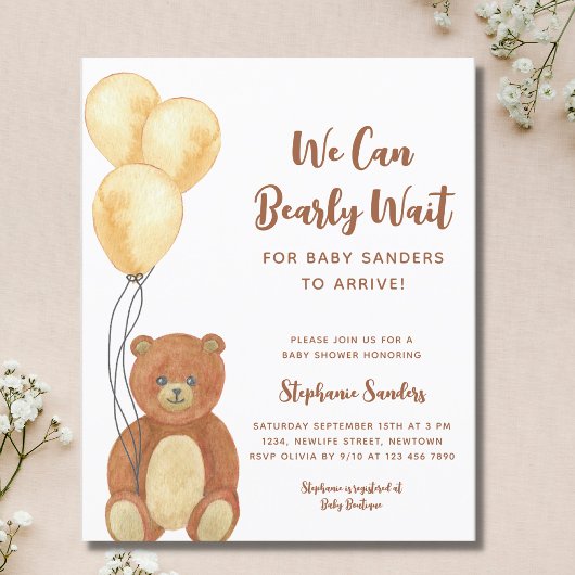 Budget Wir können frühzeitig abwarten Baby Dusche