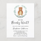 Budget Wir können frühzeitig abwarten Baby Dusche  (Vorderseite)