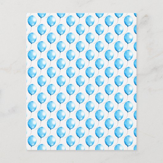 BUDGET Wir können frühzeitig auf Baby Boy Dusche w Flyer (Hinten)