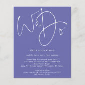 Budget Wir machen Blue QR Hochzeit Einladung (Vorderseite)