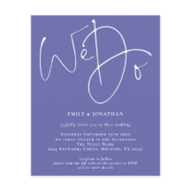 Budget Wir machen Blue QR Hochzeit Einladung