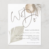 Budget Wir machen Boho Pampas Grass Hochzeit Einla (Vorderseite)