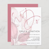 Budget Wir machen Dusty Rose Foliage Hochzeit Einl (Vorne/Hinten)