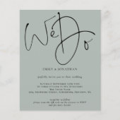 Budget Wir machen Light Sage QR Code Hochzeit Einl (Vorderseite)