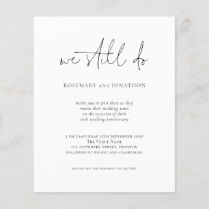 Budget Wir machen noch Skript Vow Erneuerung Einla