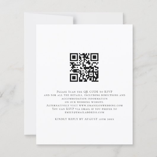 Budget Wir machen QR Code Foto Hochzeit Einladung (Rückseite)