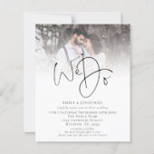 Budget Wir machen QR Code Foto Hochzeit Einladung (Vorderseite)