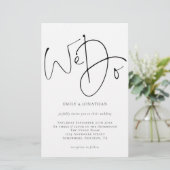 Budget Wir machen Skript einfache Hochzeitseinladu (Stehend Vorderseite)