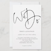 Budget Wir machen Skript einfache Hochzeitseinladu (Vorderseite)