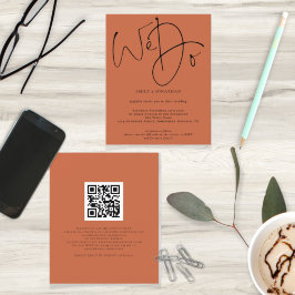 Budget Wir machen Terracotta QR Code Hochzeit Einl
