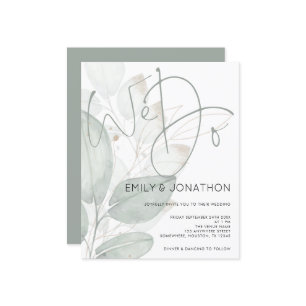 Budget Wir machen Watercolor Foliage Hochzeit Einl