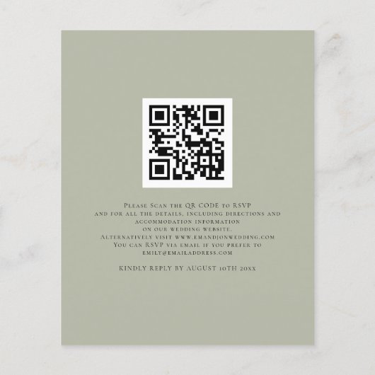 Budget Wir machen weiche Stufe QR Code Hochzeit ei (Rückseite)
