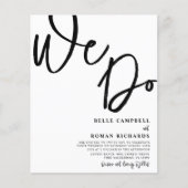 Budget Wir schreiben Schwarz & Weiß Hochzeit (Vorderseite)