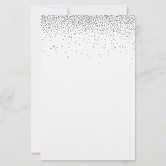 Budget Wir schreiben Silver Glitzer Hochzeit Einla (Rückseite)