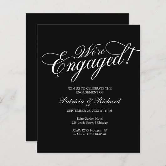 Budget Wir sind eine Verlobte Einladung zu einer e (Vorne/Hinten)