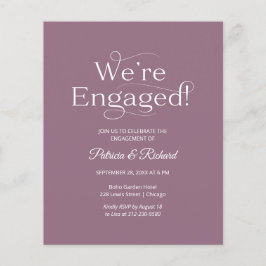 Budget Wir sind eine Verlobte Einladung zu einer e