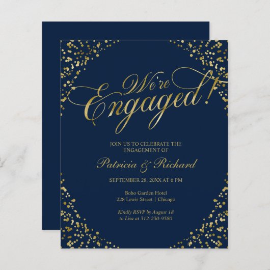 Budget Wir sind eine Verlobte Einladung zu einer e (Vorne/Hinten)