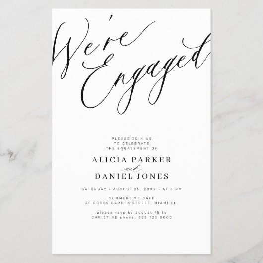 Budget Wir sind eine Verlobte Einladung zu einer G Flyer (Vorne)