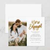 Budget Wir sind Verlobt Foto Verlobung Einladung (Vorne/Hinten)
