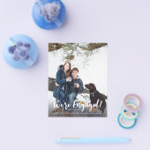 Budget Wir sind Verlobt Minimalistisch V Foto Flyer (Einzeln)