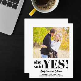 Budget Wir sind Verlobte Ankündigung von Foto Verl