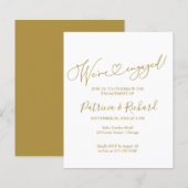 Budget Wir sind Verlobte Engagement Party Einladun (Vorne/Hinten)