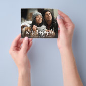 Budget Wir sind Verlobtes Minimalistisches Foto Flyer (Gruppe)