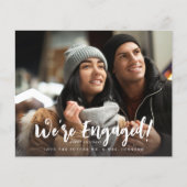 Budget Wir sind Verlobtes Minimalistisches Foto Flyer (Vorne)