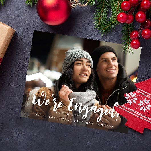 Budget Wir sind Verlobtes Minimalistisches Foto Flyer