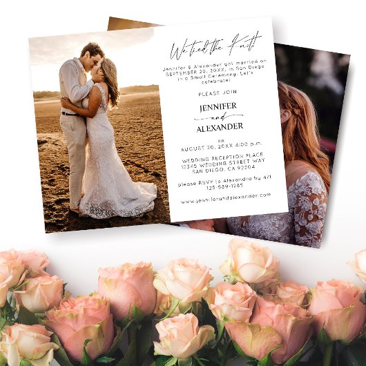 Budget Wir tied Knot 2 Foto Post Hochzeit Empfang