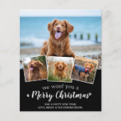 Budget Wir woof Sie frohe Weihnachts Pet Foto Card (Vorderseite)