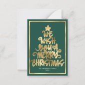 Budget Wir wünschen Ihnen ein frohes Weihnachts-Gr Mitteilungskarte (Vorderseite)
