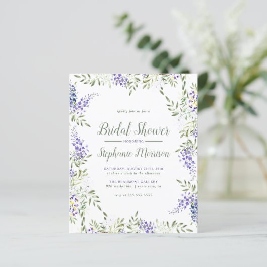 Budget Wisteria Flora Brautparty (Stehend Vorderseite)