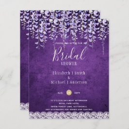 BUDGET Wisteria Floral Lace BRAUTPARTY INVITE