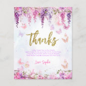 BUDGET Wisteria Gold Butterfly Geburtstag Vielen D (Vorderseite)