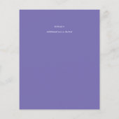 Budget Wisteria Lila Floral Lace Wedding (Rückseite)