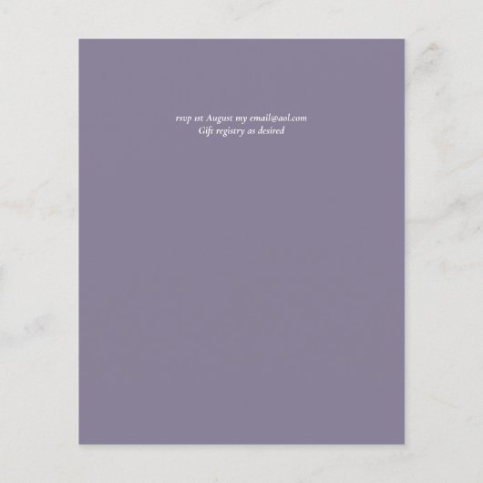 BUDGET Wisteria Lila Floral Wedites (Rückseite)