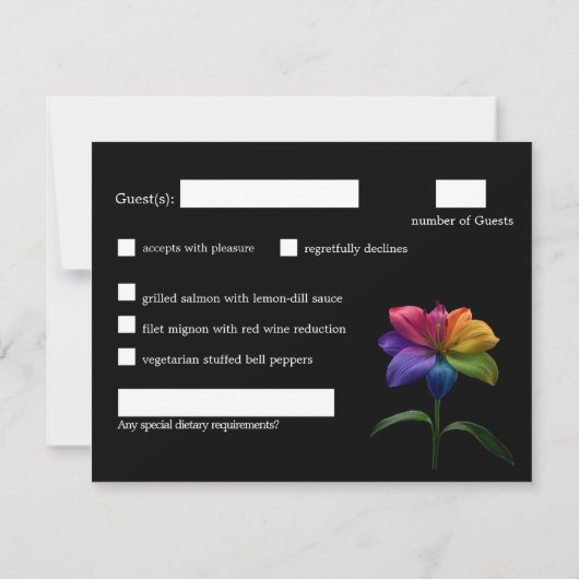 🌈 Budget With Menu RSVP Technicolor Love  (Rückseite)