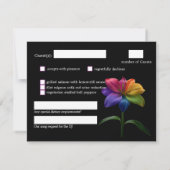 🌈 Budget with menu RSVP Technicolor Love Karte (Rückseite)