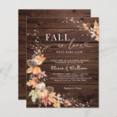 BUDGET Wood Fall Pumpkin Fall in Liebe Baby Dusche (Vorne/Hinten)