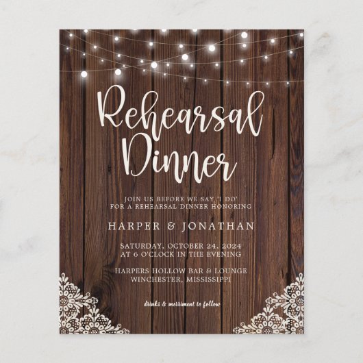 Budget Wood String Lights Hochzeit Probe (Vorderseite)