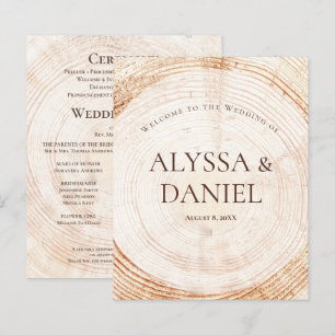 Budget WoodGrain Rustic Wedding Custom Program