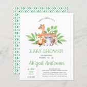 BUDGET Woodland Animal Baby Shower Einladung (Vorne/Hinten)